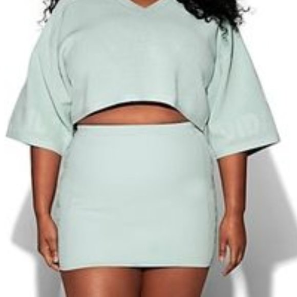 IVY PARK Blue Knit Skirt, 2x